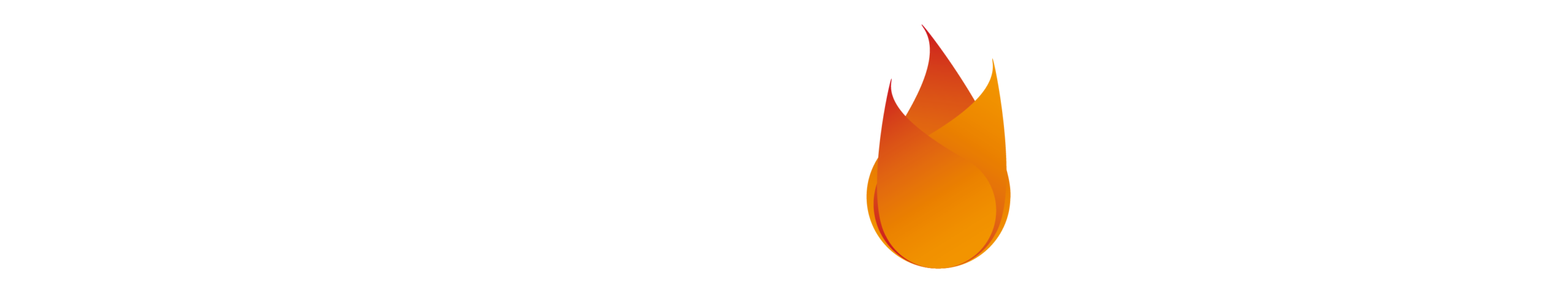 Stilisiertes Flammen-Logo in Orange und Rot